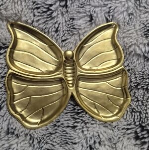 Gold Butterfly Trinket Dish - Women Accessories